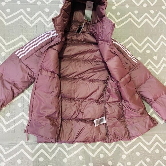 Adidas running training pink thick winter snow puffer jacket coat bomber - Picture 7 of 7